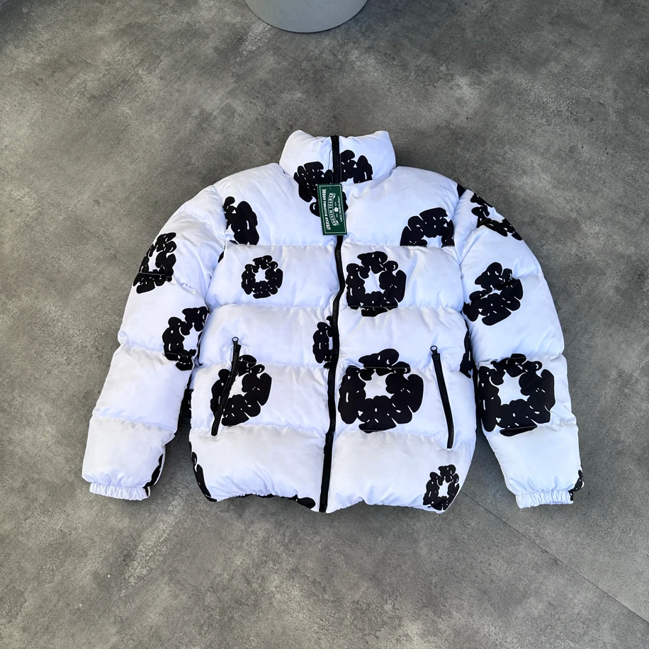 Oversize Papatya Beyaz Şişme Mont