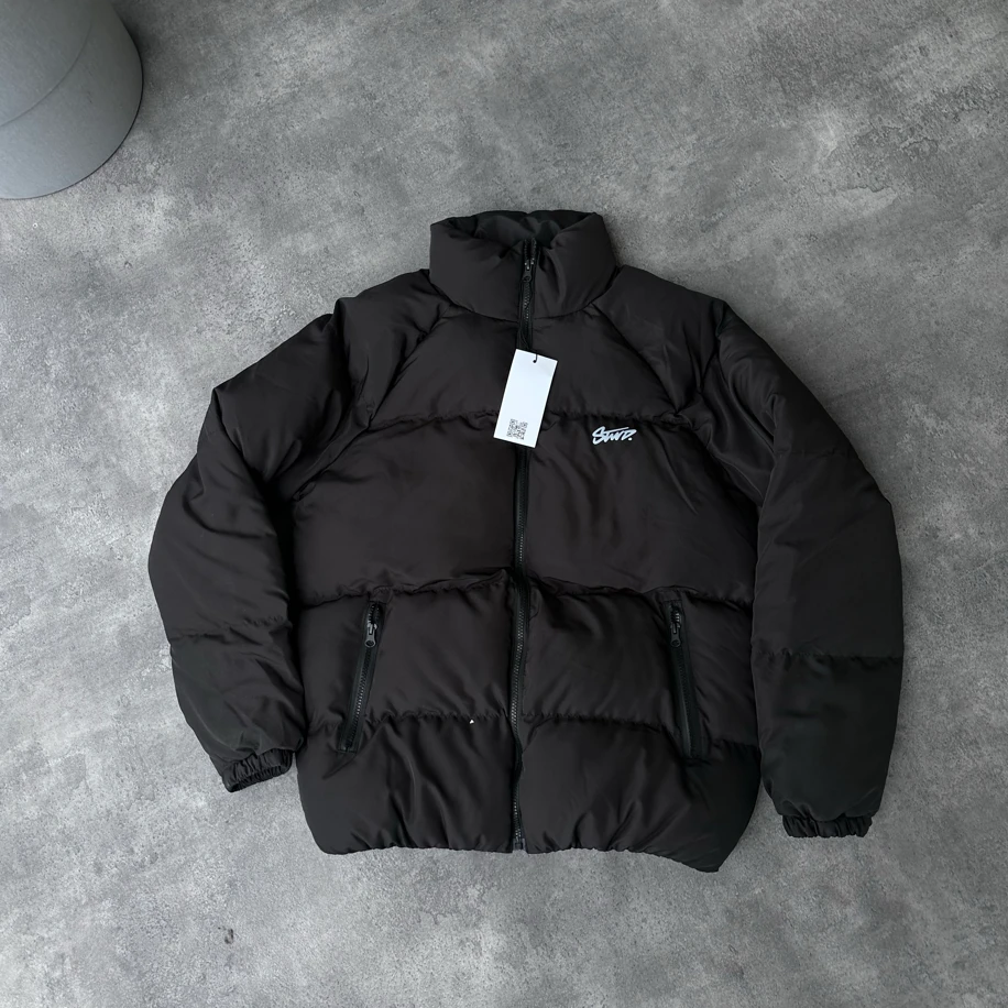 Oversize Stvd Siyah Şişme Mont