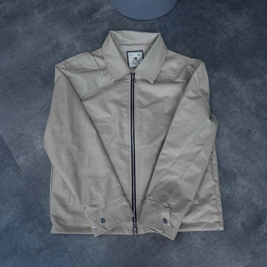 Krem deri ceket (suni deri)