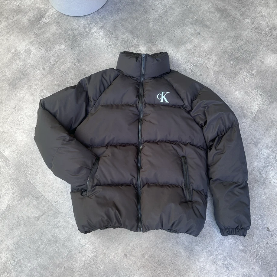 Oversize Ck Siyah Şişme Mont