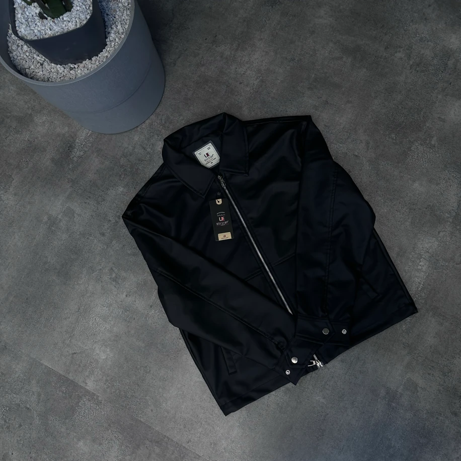 Siyah deri ceket (suni deri)