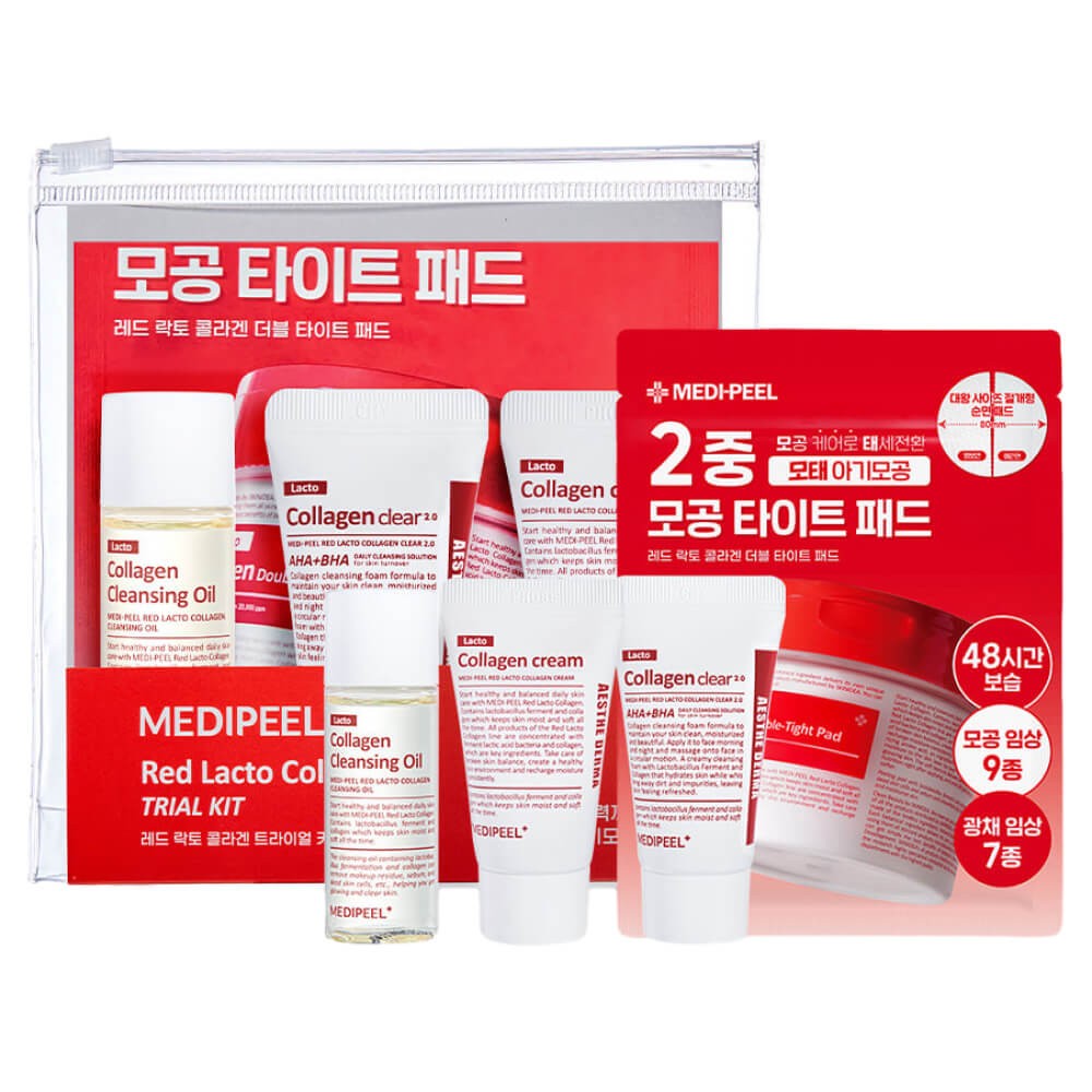 Medi-Peel Red Lacto Collagen Trial Kit (4 adet) Kollajen ile güçlendirici seyahat ürünleri seti