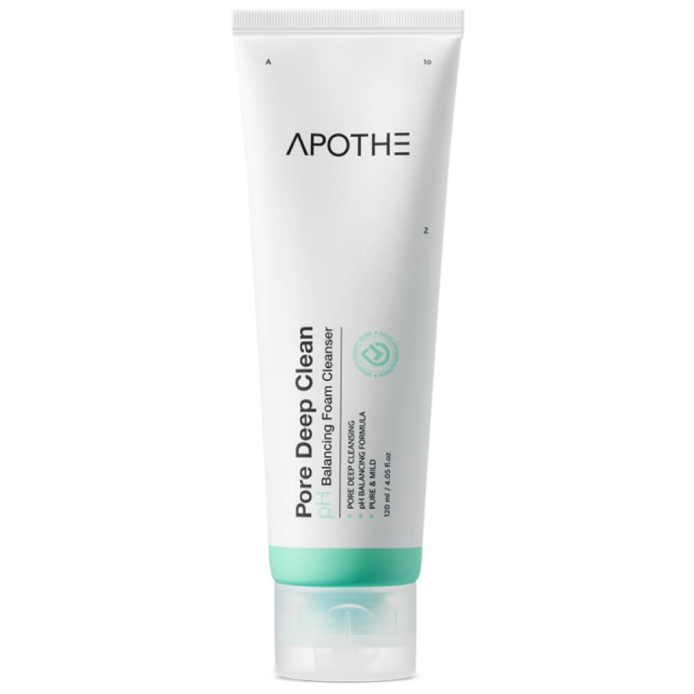 APOTHE Pore Deep Clean pH Balancing Foam Cleanser 120 ml Gözeneklerin derinlemesine temizlenmesi için düşük asitli köpük