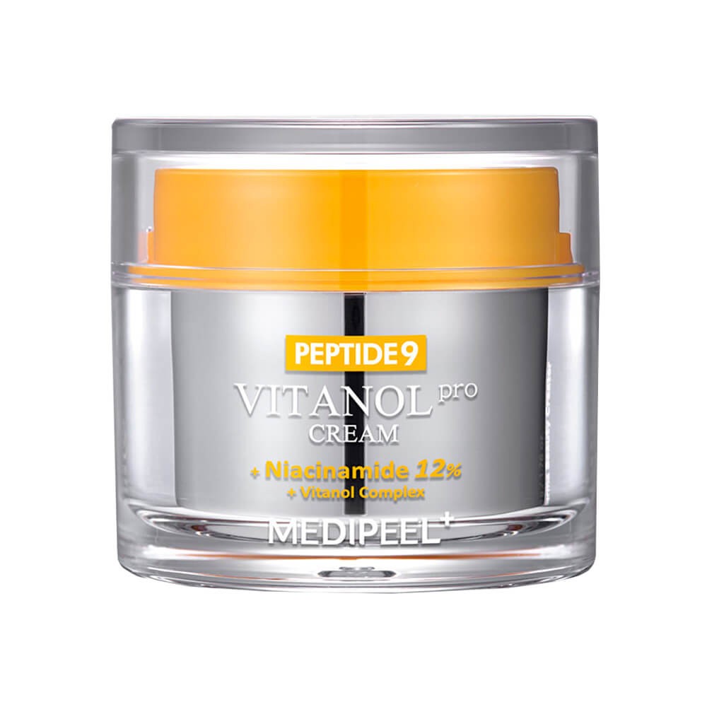 MEDIPEEL Peptide 9 Vitanol PRO Cream 50 ml Eşit bir ton için peptitler ve %12 niasinamid içeren sıkılaştırıcı krem