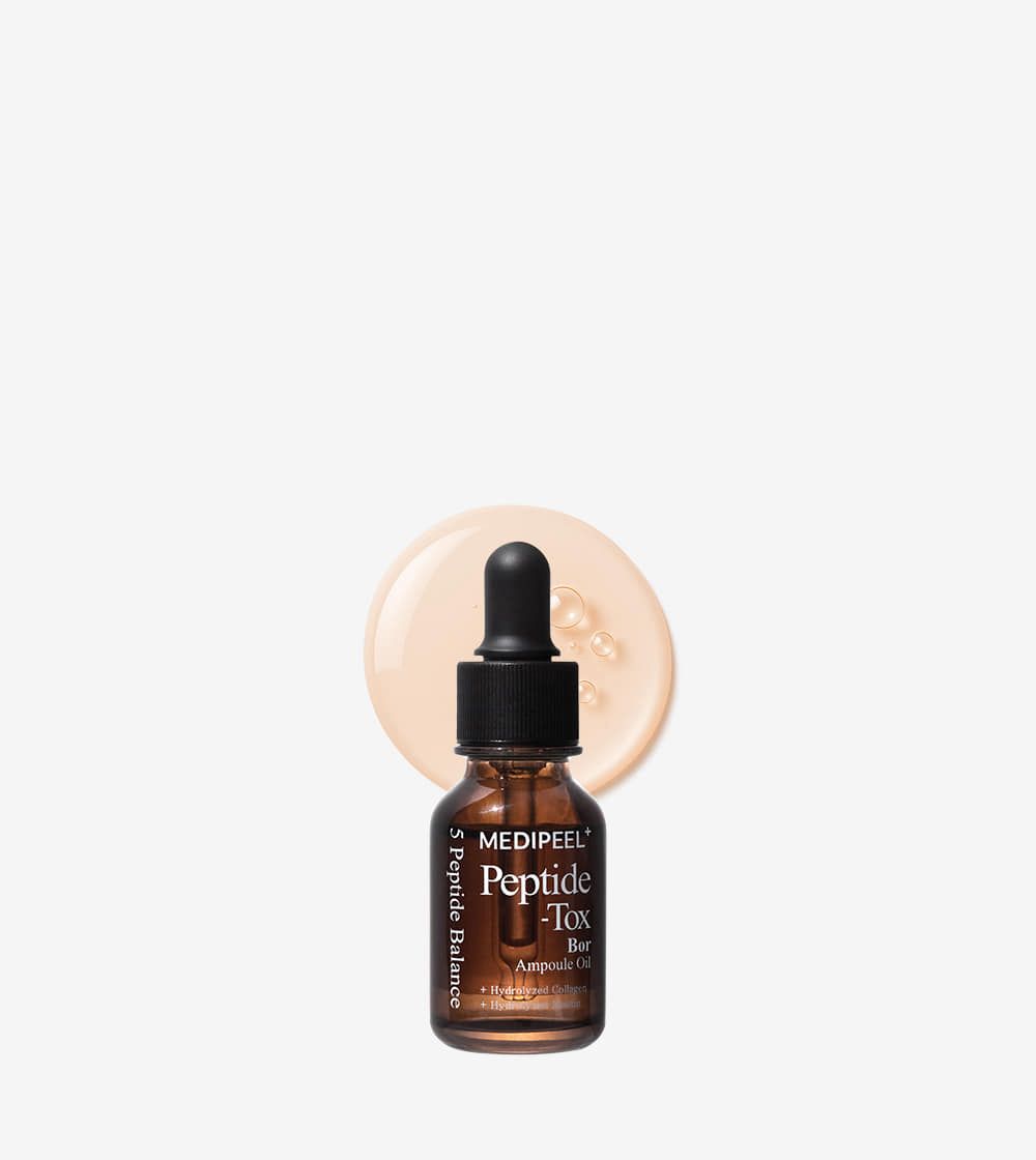 MEDIPEEL Peptide-Tox Bor Ampoule Oil 15 ml Peptit kompleksi içeren besleyici lifting yağı