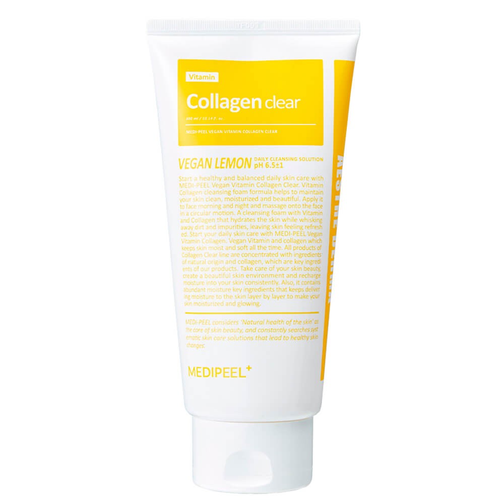 Medi-Peel Vegan Vitamin Collagen Clear 300 ml Kollajen ve deniz topalak içeren aydınlatıcı jel köpük