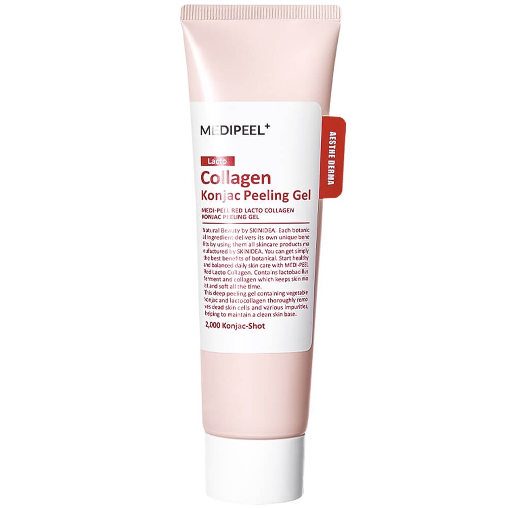 MEDIPEEL Red Lacto Collagen Konjac Peeling Gel 95 ml Kolajen İçerikli Cilt Pürüzsüzleştirici Peeling Jeli