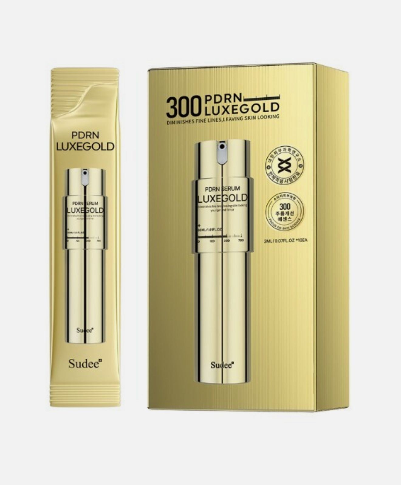 Sudee Luxegold PDRN 300 Renewal Serum (2 ml * 10 adet) Altın Spiküller ve PDRN Yaşlanma Karşıtı Yenileyici Serum