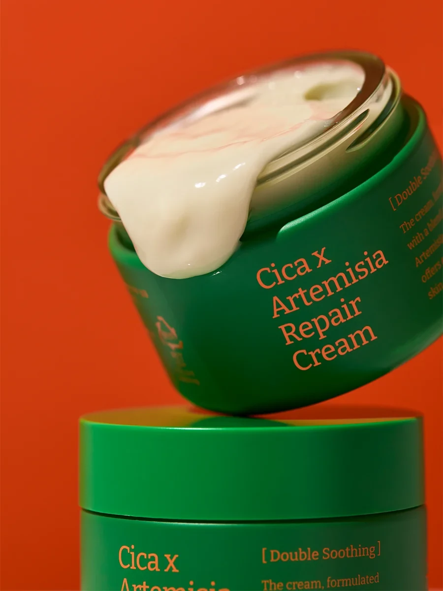 Vely Vely Cica Х Artemisia Repair Cream 60 ml Hassas ciltler için pelin otu ve centella özütü içeren yatıştırıcı krem