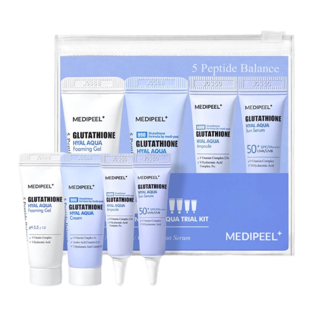 Medi-Peel Glutathione Hyal Aqua Trial Kit (4 adet) Parlak ciltler için nemlendirici minyatür seti