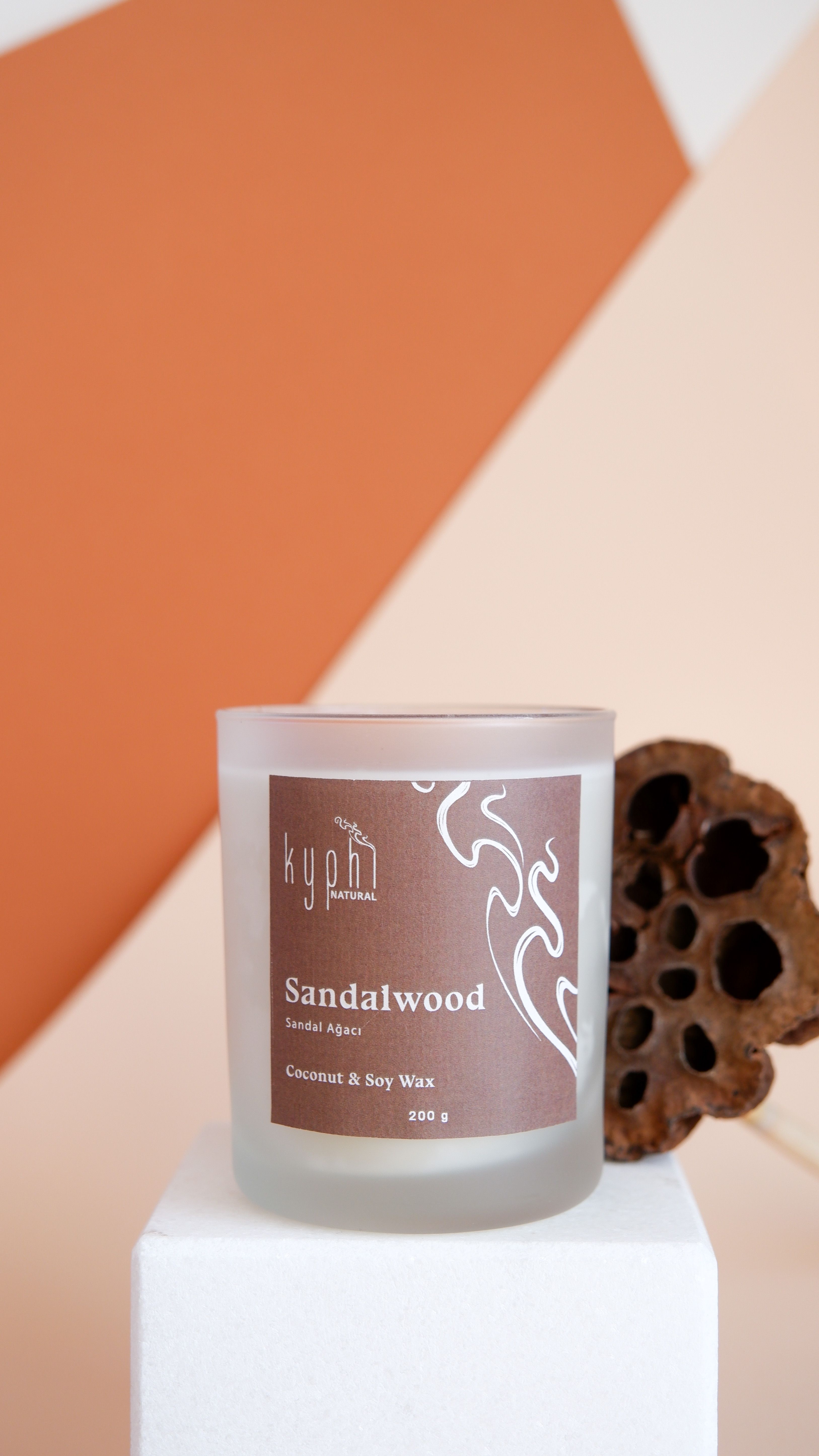 ‘'SANDALWOOD'' Candle (Hindistan Cevizi ve Soya Wax Mum)