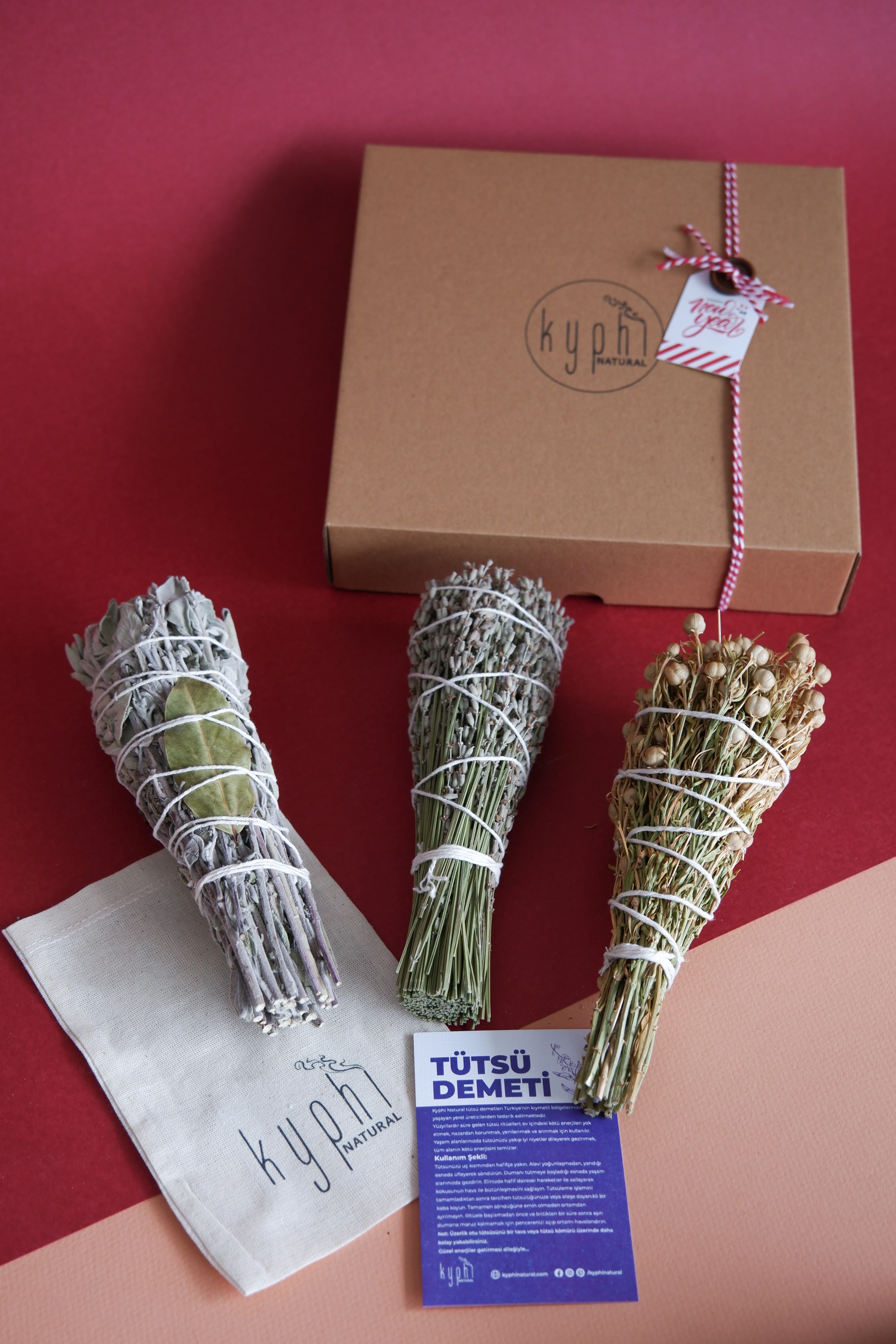 3'lü Ritüel Seti (Keten Kese Hediyeli)