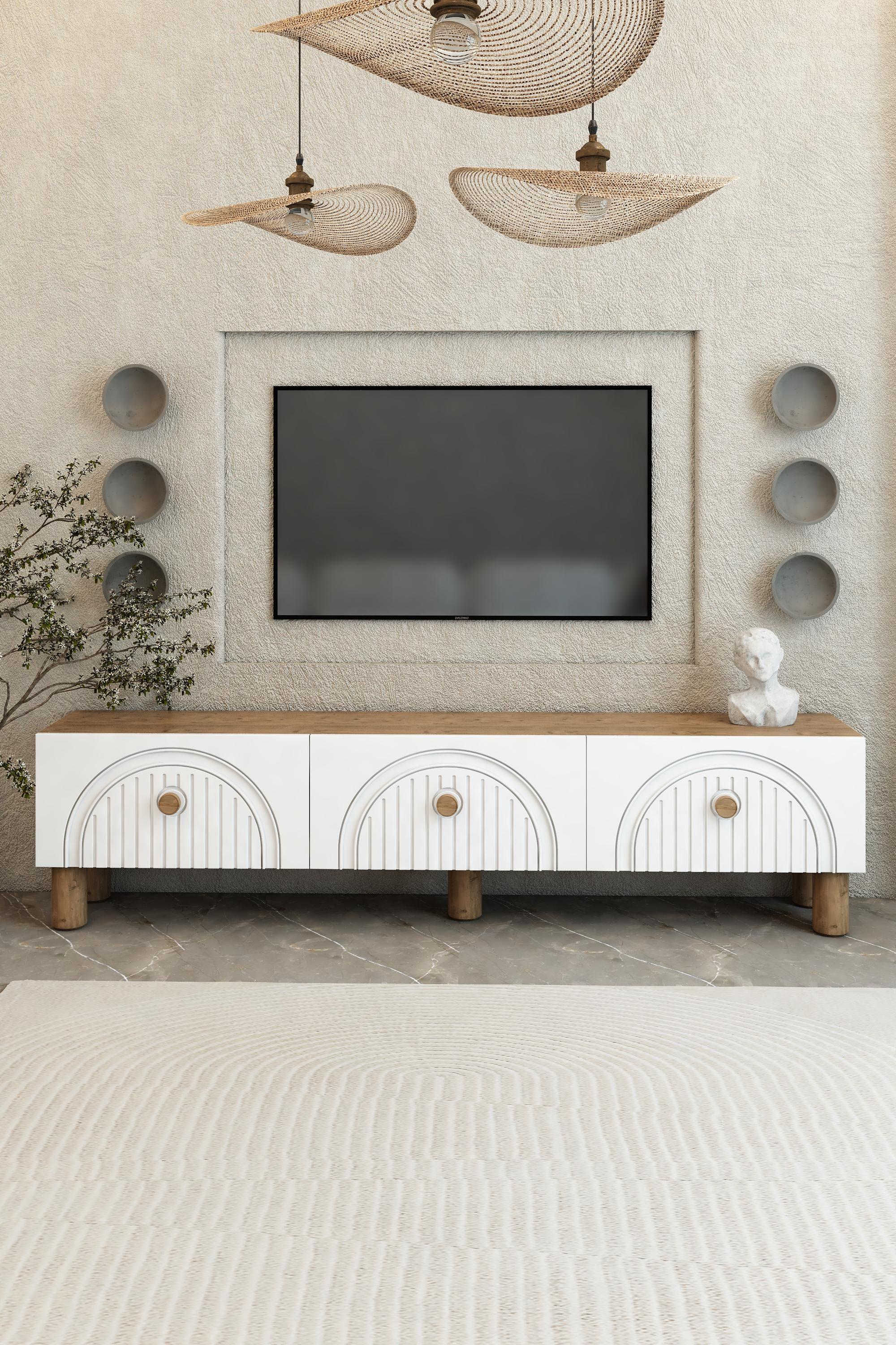 150 Cm Bohem 3 kapaklı Membran Tv sehpası