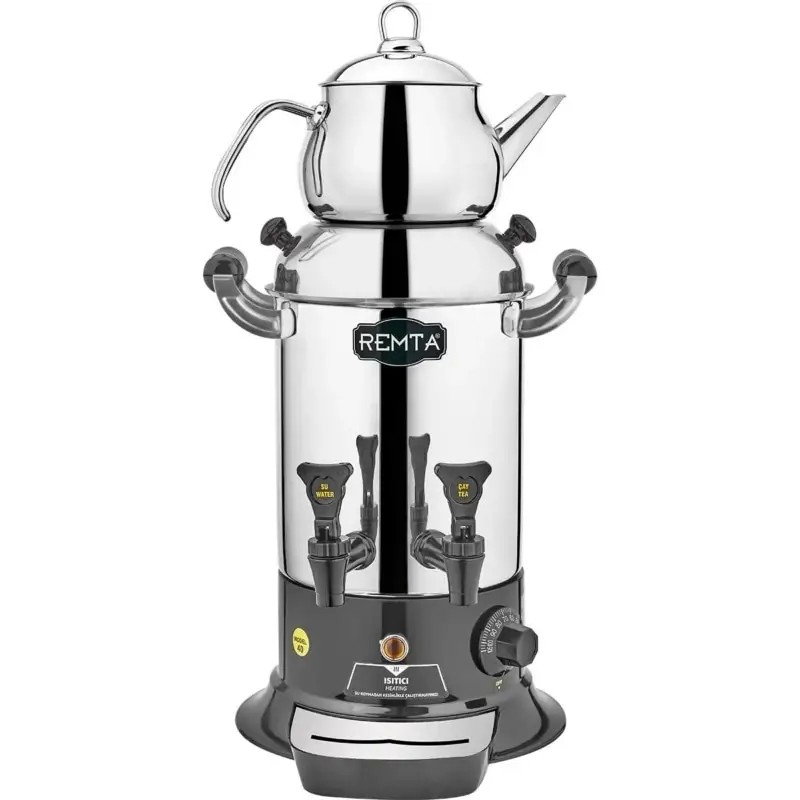 Remta Mini Çift Demlikli Çay Makinesi Semaveri 5 lt - R25