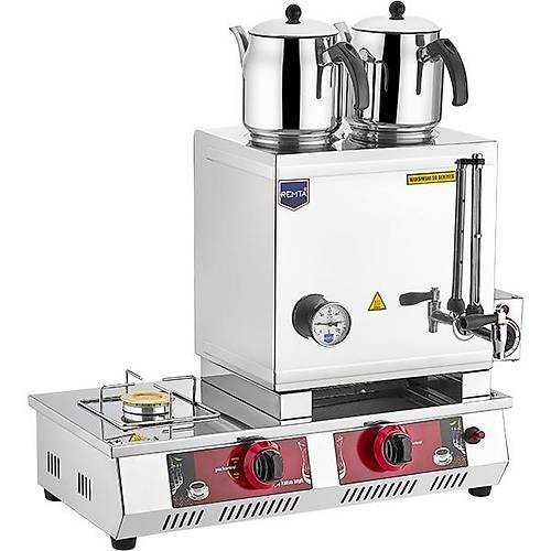 Remta 40 Model 2 Demlikli Doğalgazlı & Tüplü, Elektrikli Çay Kazanı Ocağı 29 LT – N12E