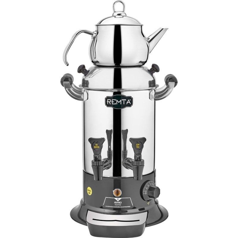 Remta Mini Çift Demlikli Çay Makinesi Semaveri 5 lt - R25