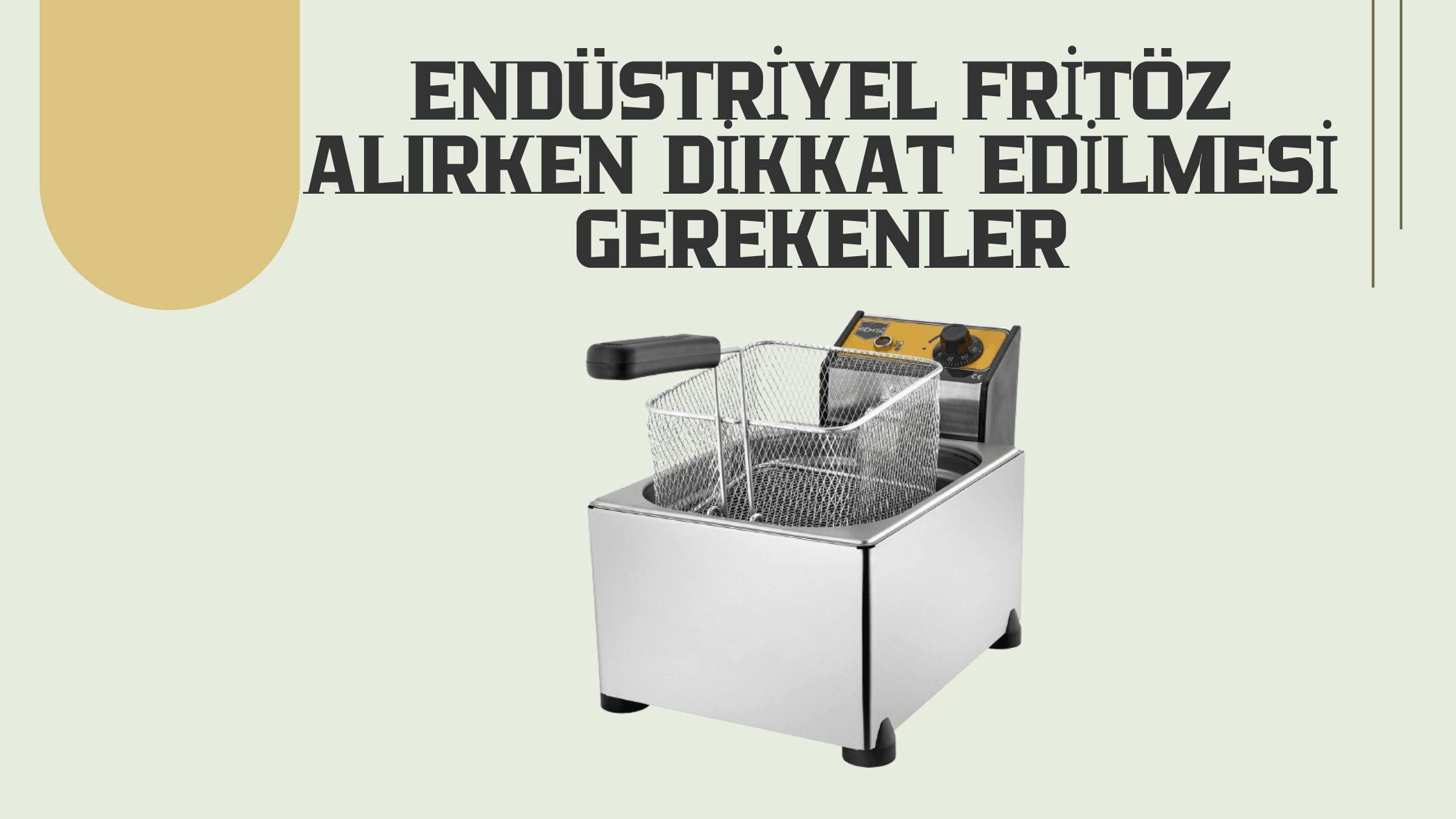 Endüstriyel Fritöz Alırken Dikkat Edilmesi Gerekenler