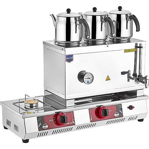 Remta 55 Model 3 Demlikli Doğalgazlı & Tüplü Çay Kazanı Ocağı 34 LT – N13