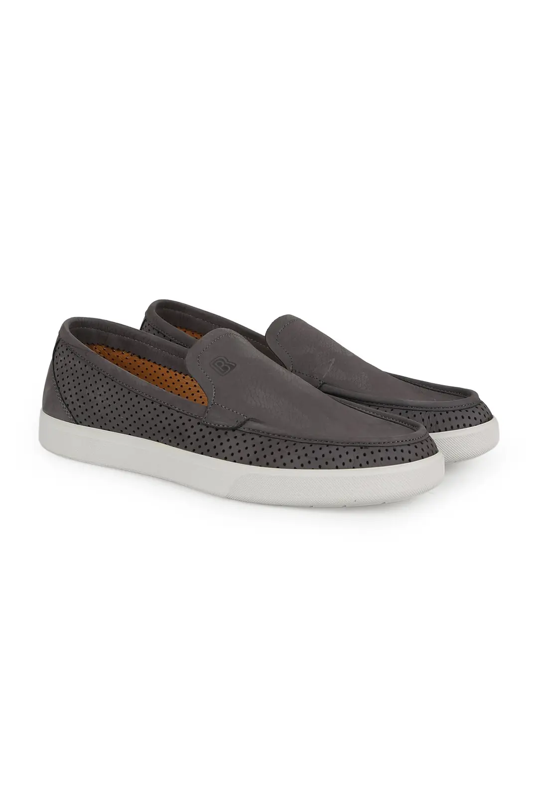 LBR H1126 Hakiki Nubuk Erkek Casual Ayakkabı - Lazer Kesim Delikli