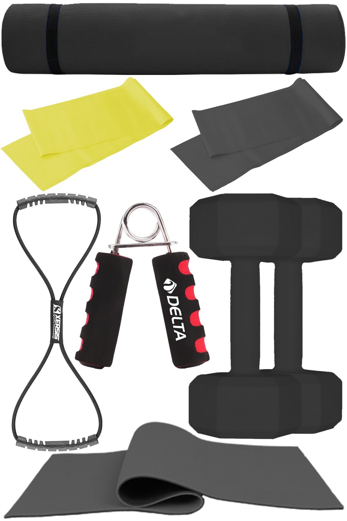 Evde Pilates Keyfi İçin Tam Set! 6mm Pilates Mindere, Dambıla, Lastiğe ve Daha Fazlasına Sahip