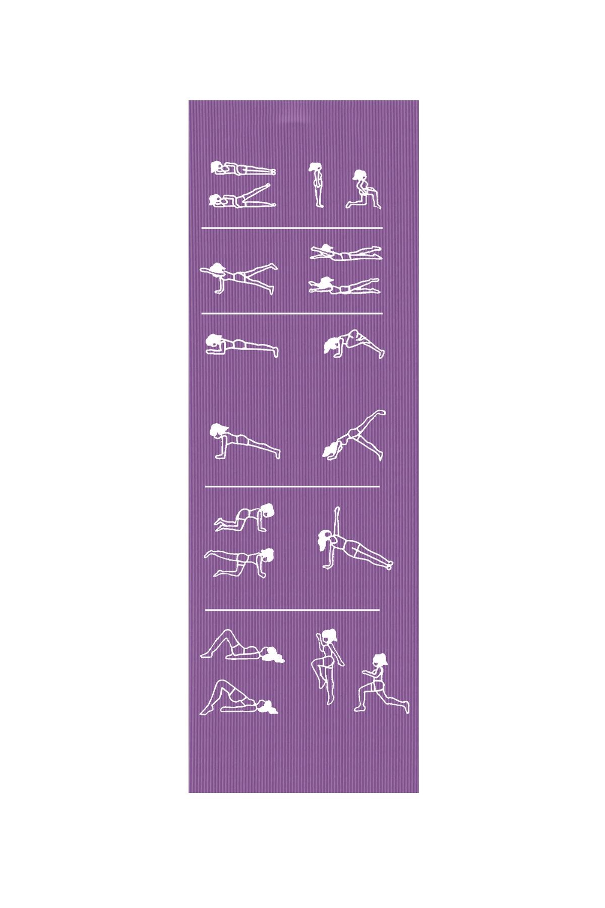 Egzersiz Hareketli Pilates Minderi 180x60 cm, 10 mm Kalınlık, Kolayca Sökülebilir Baskı