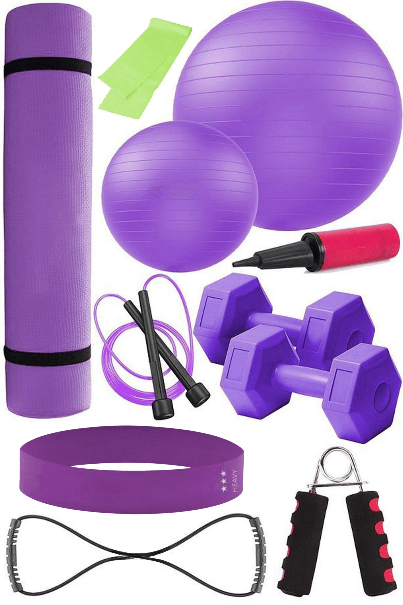 Kapsamlı Pilates Seti Tüm Ihtiyaçlarınız Tek Sette! - Mor
