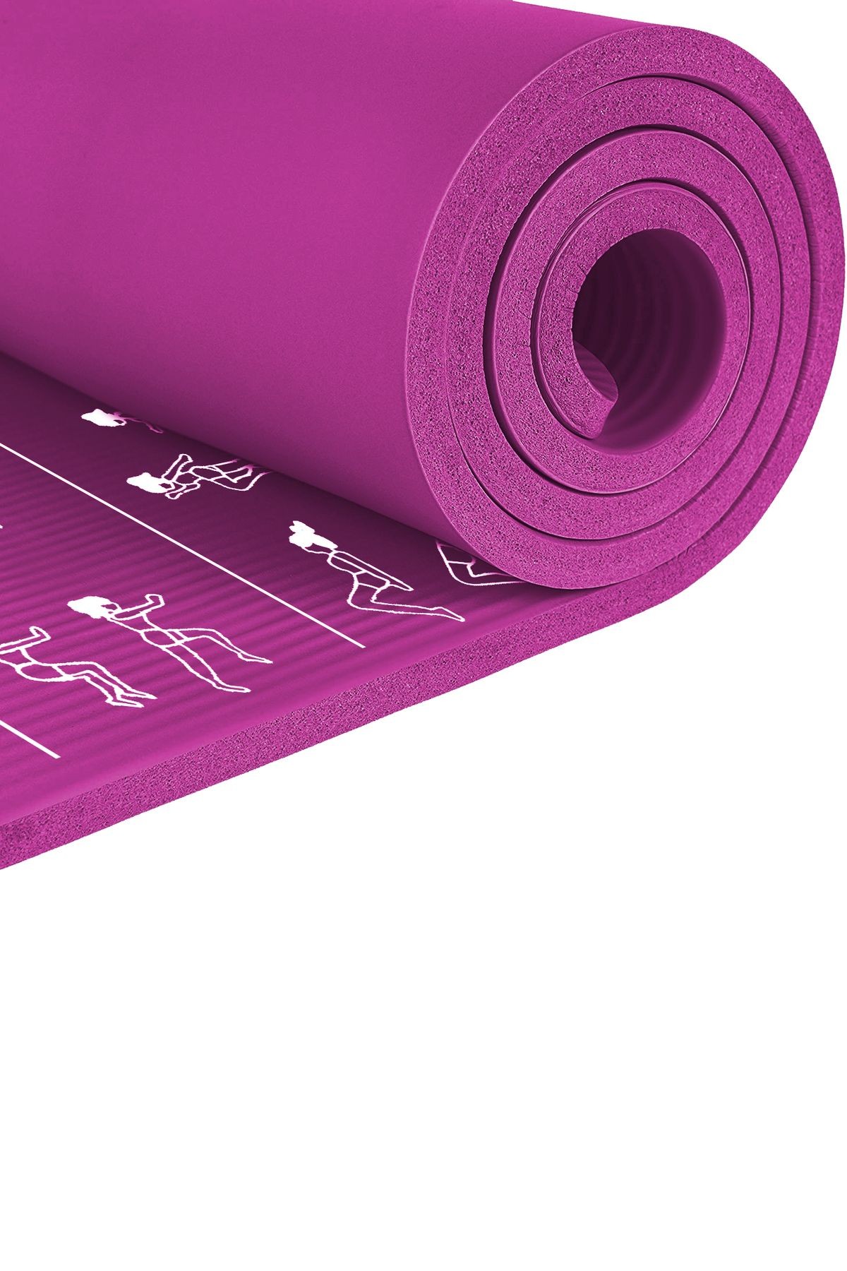 Egzersiz Hareketli Pilates Minderi 180x60 cm, 10 mm Kalınlık, Kolayca Sökülebilir Baskı