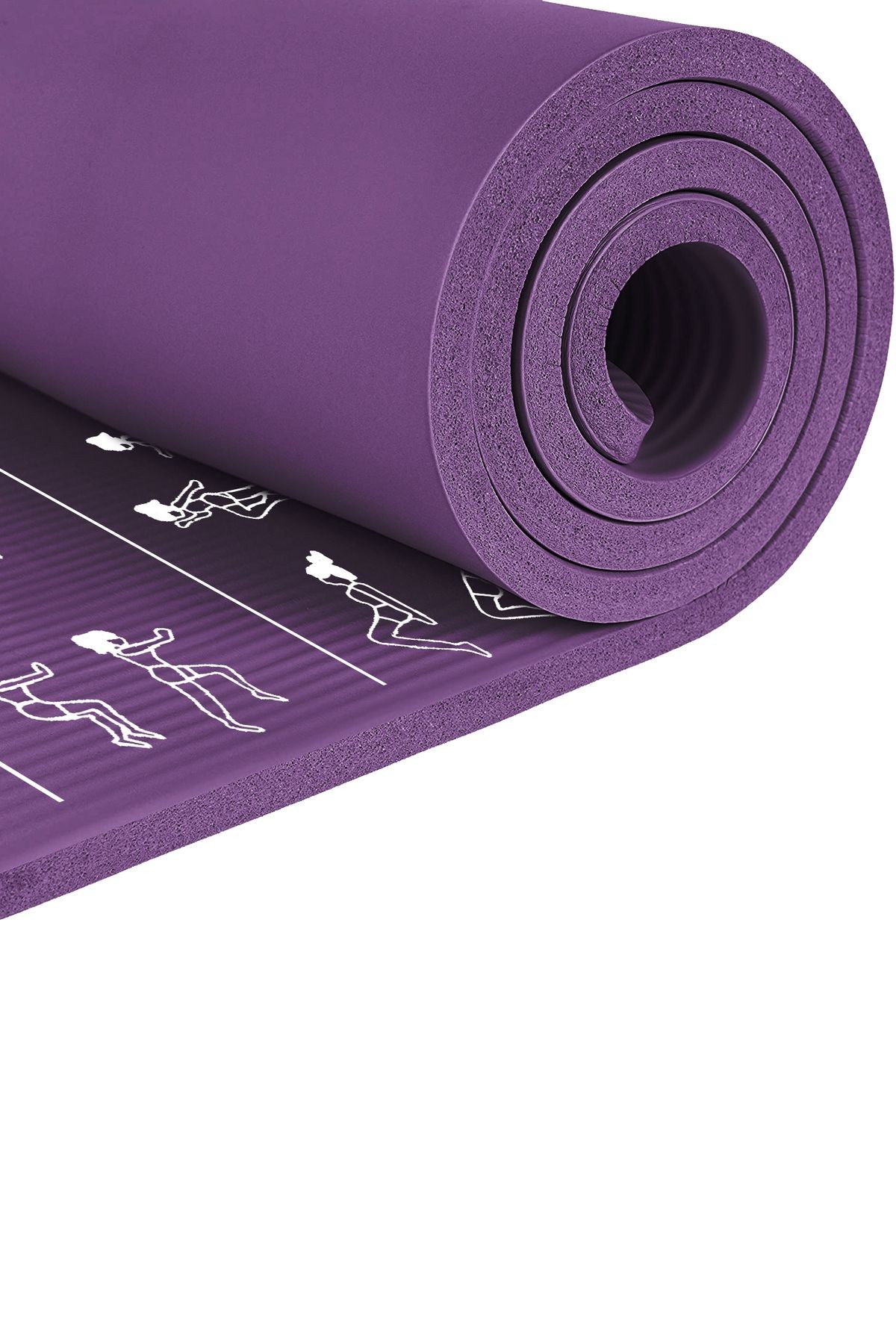 Egzersiz Hareketli Pilates Minderi 180x60 cm, 10 mm Kalınlık, Kolayca Sökülebilir Baskı