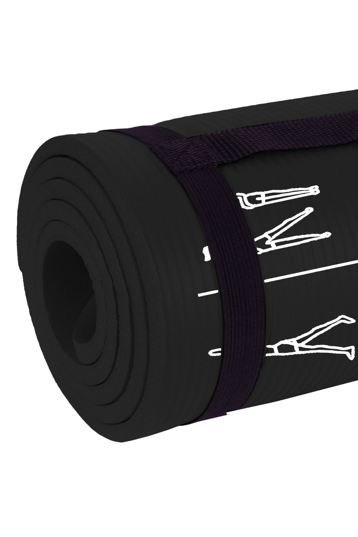 Egzersiz Hareketli Pilates Minderi 180x60 cm, 10 mm Kalınlık, Kolayca Sökülebilir Baskı