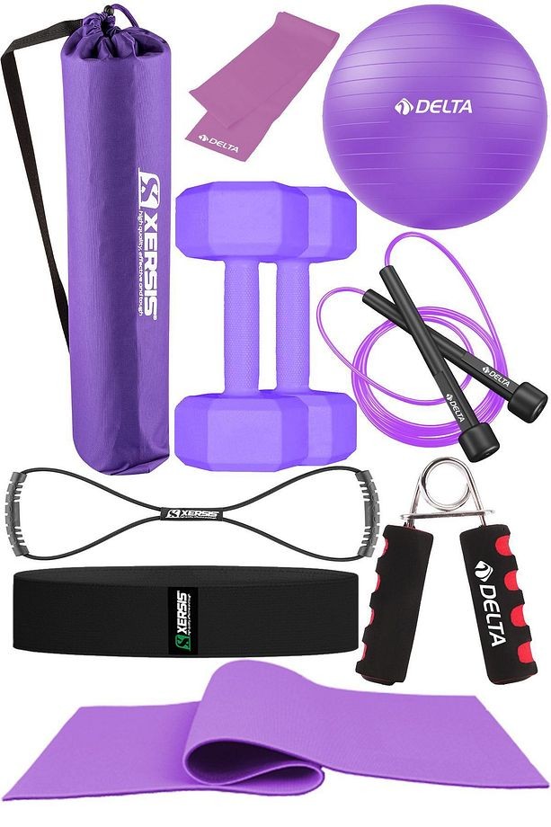 10 Parçalı Pilates Ve Fitness Seti Pilates Minderi, Dambıl, Squat Band Ve Daha Fazlası!