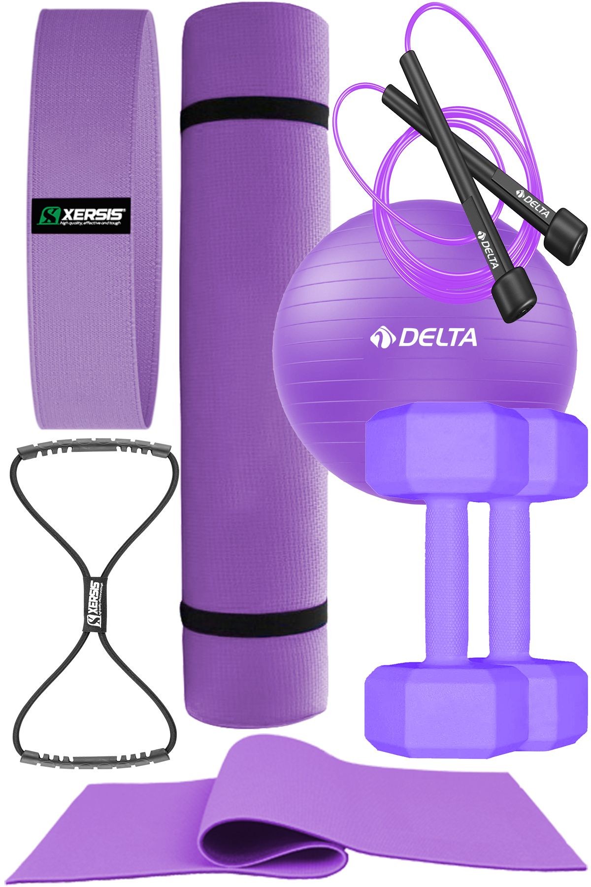 Tüm Vücut Fitnessı İçin İdeal Pilates Seti - Mindere, Dambıla ve Daha Fazlasına Sahip!
