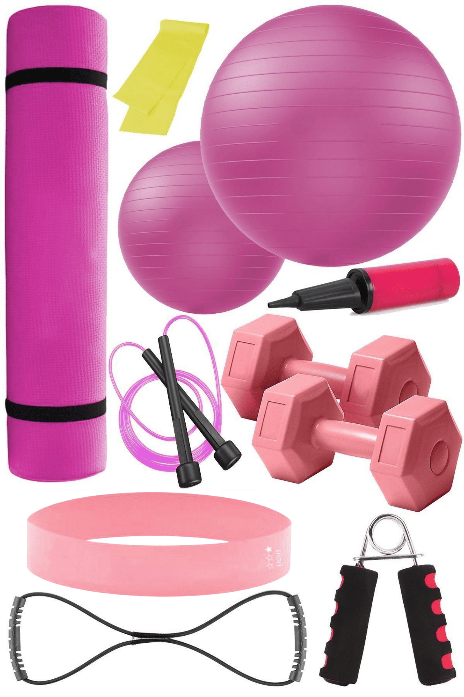 Kapsamlı Pilates Seti Tüm Ihtiyaçlarınız Tek Sette! - Pembe