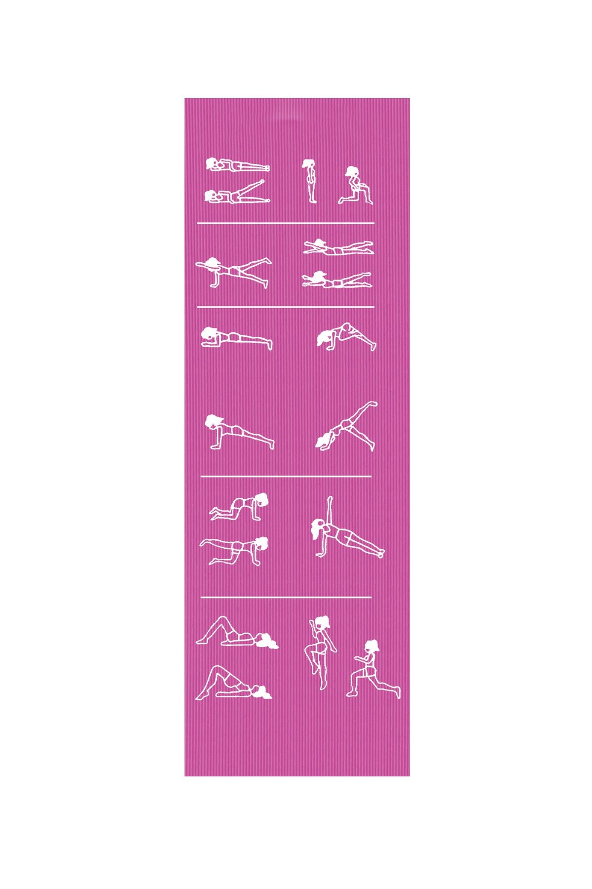 Egzersiz Hareketli Pilates Minderi 180x60 cm, 10 mm Kalınlık, Kolayca Sökülebilir Baskı