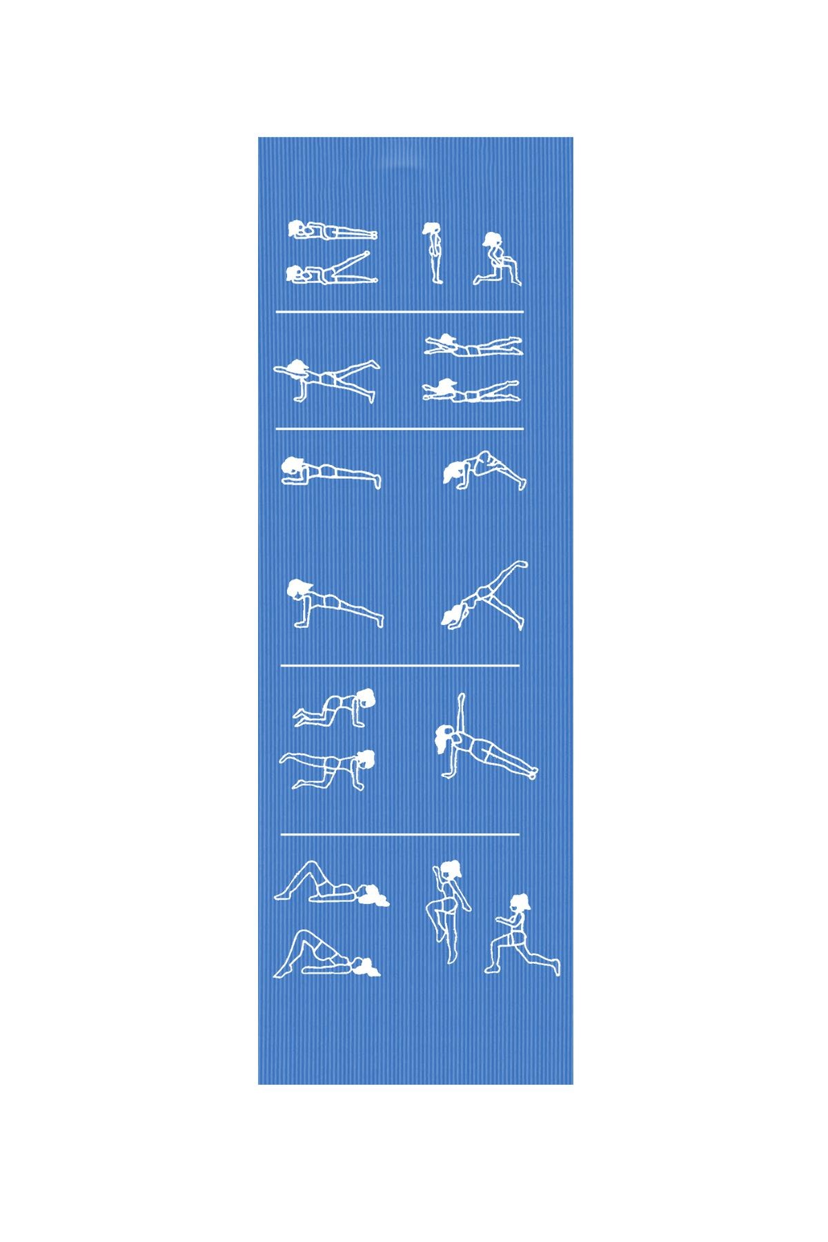 Egzersiz Hareketli Pilates Minderi 180x60 cm, 10 mm Kalınlık, Kolayca Sökülebilir Baskı