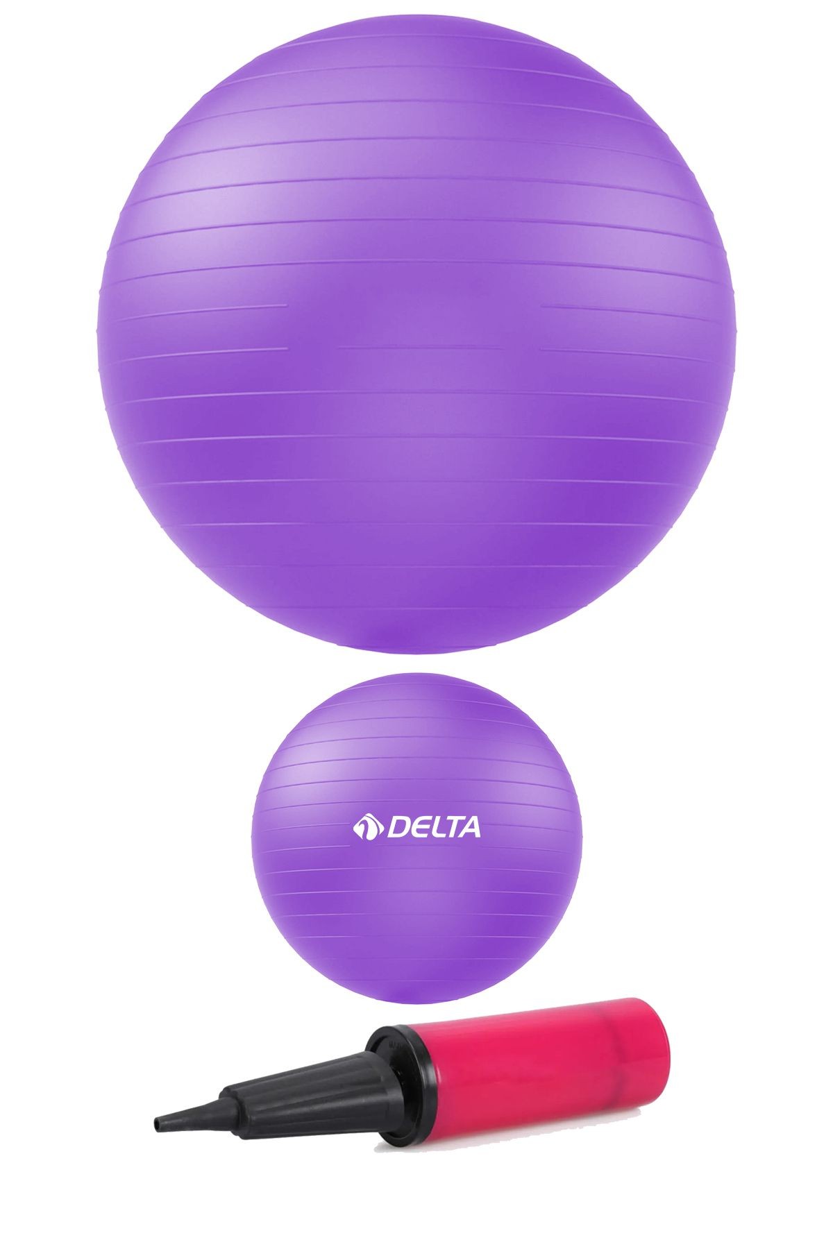 65 cm ve 20 cm Pilates Topu Seti + Çift Yönlü Pompa - Yoga, Pilates, Denge Egzersizi