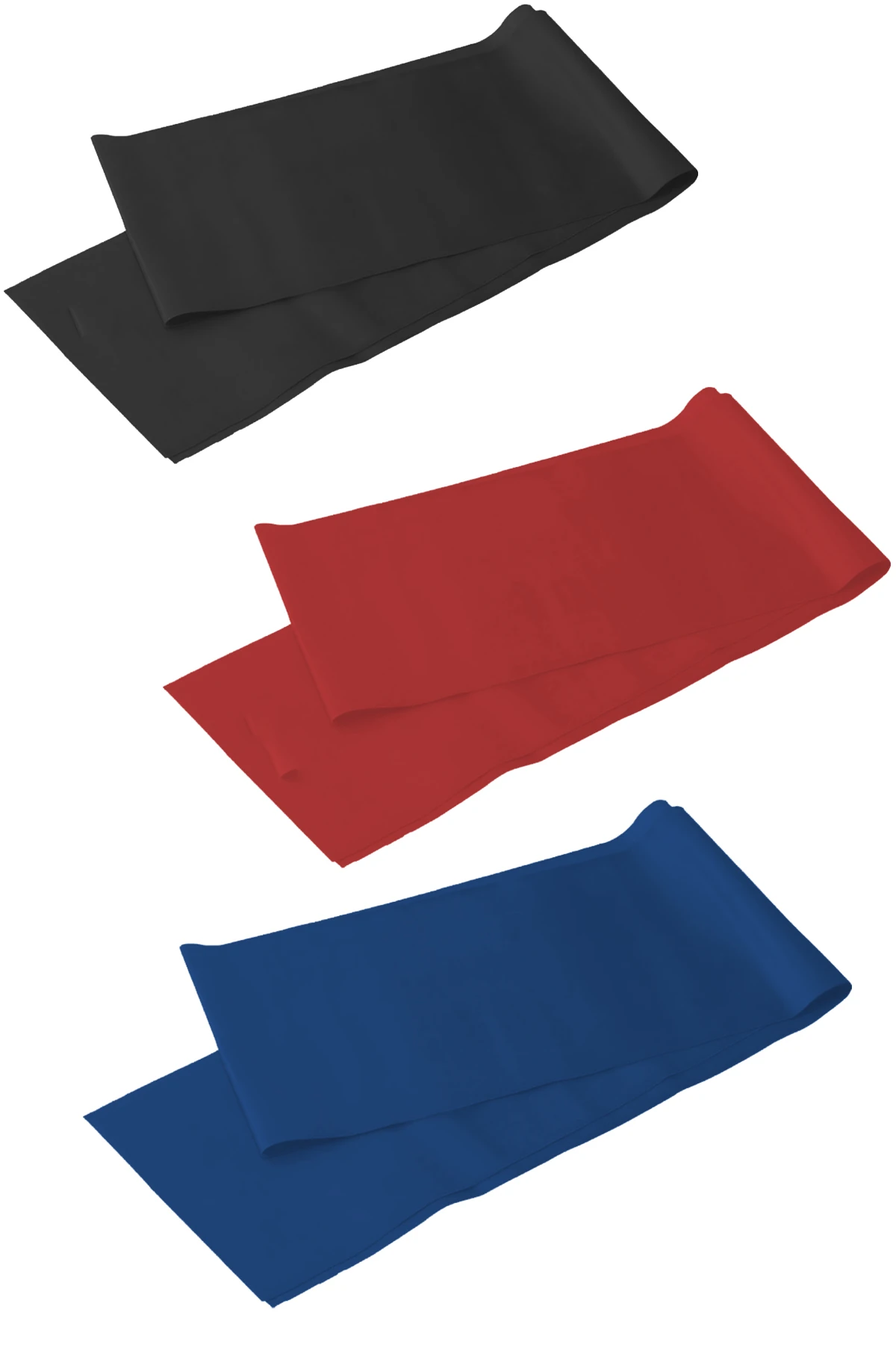 3'lü Pilates Lastiği Seti - Hafif, Orta ve Sert Direnç