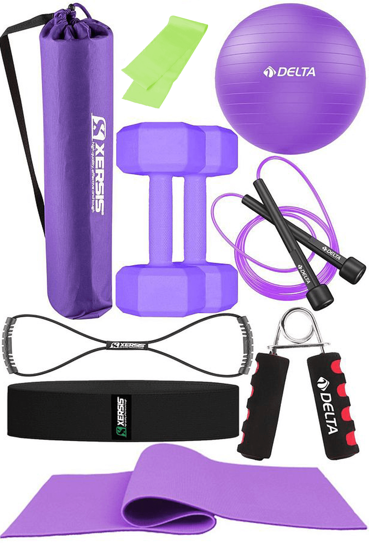 10 Parçalı Pilates Ve Fitness Seti Pilates Minderi, Dambıl, Squat Band Ve Daha Fazlası!