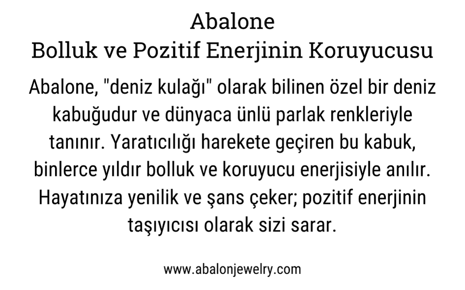 925 Ayar Gümüş Üzeri Altın Kaplama Abalone Yuvarlak Kolye 14 MM