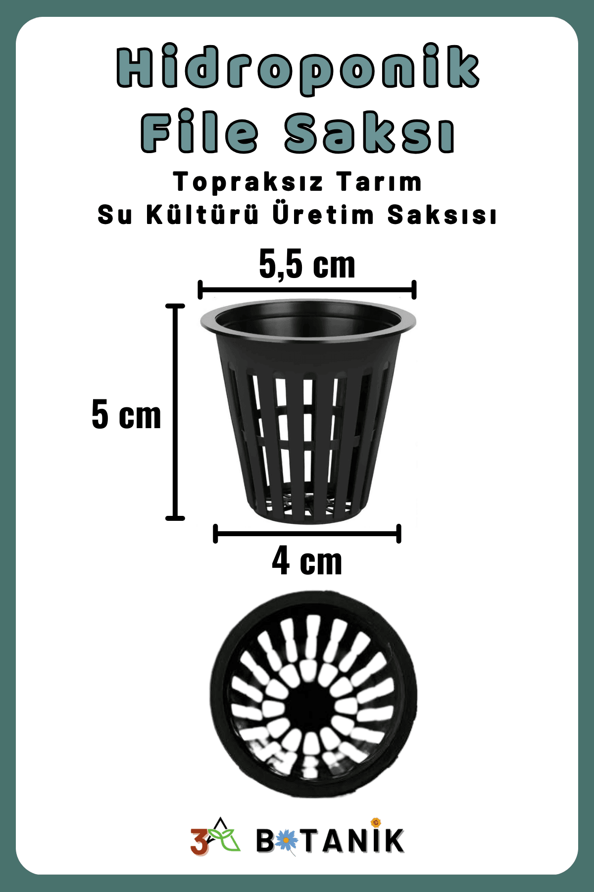 Hidroponik File Saksı, Topraksız Tarım Üretim Saksısı