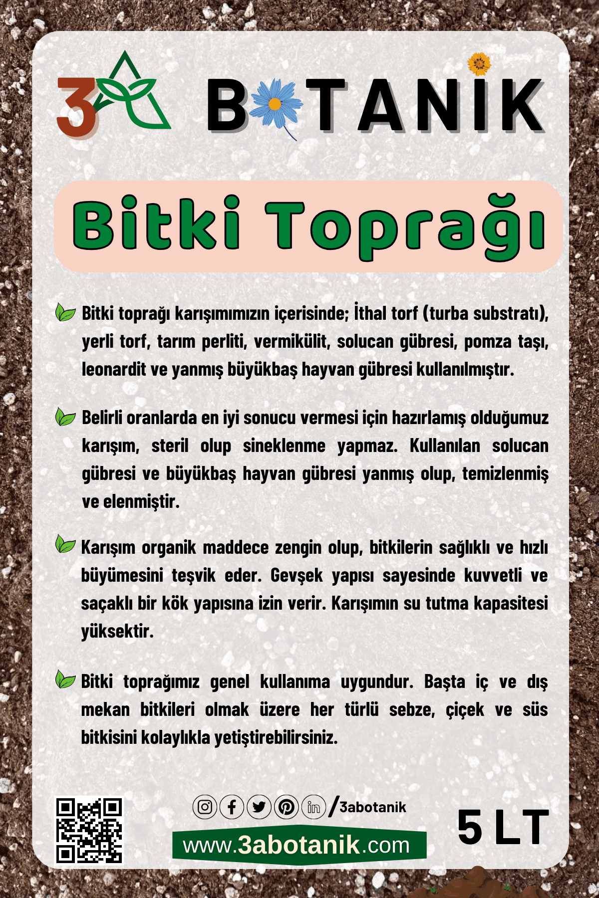 Bitki Toprağı, Geniş Kullanım Alanı