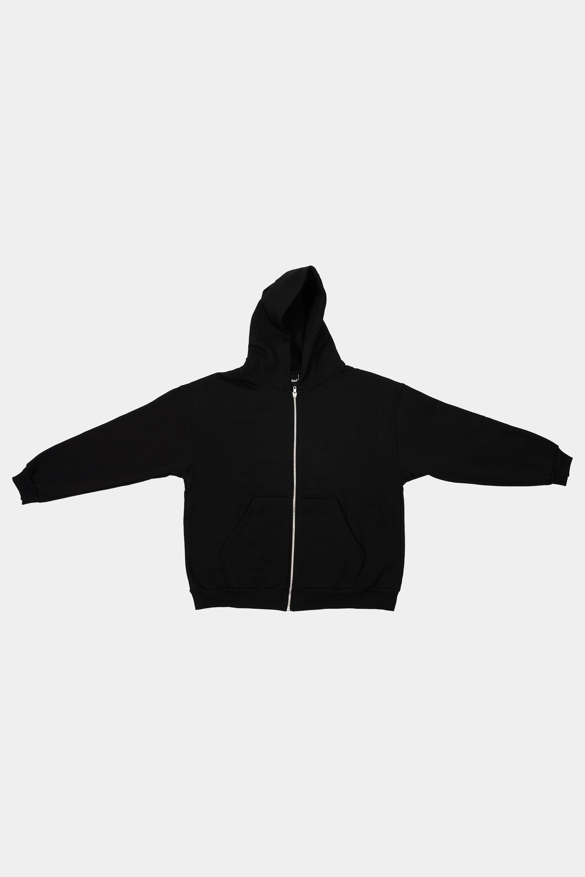 Basic Siyah Zip Hoodie