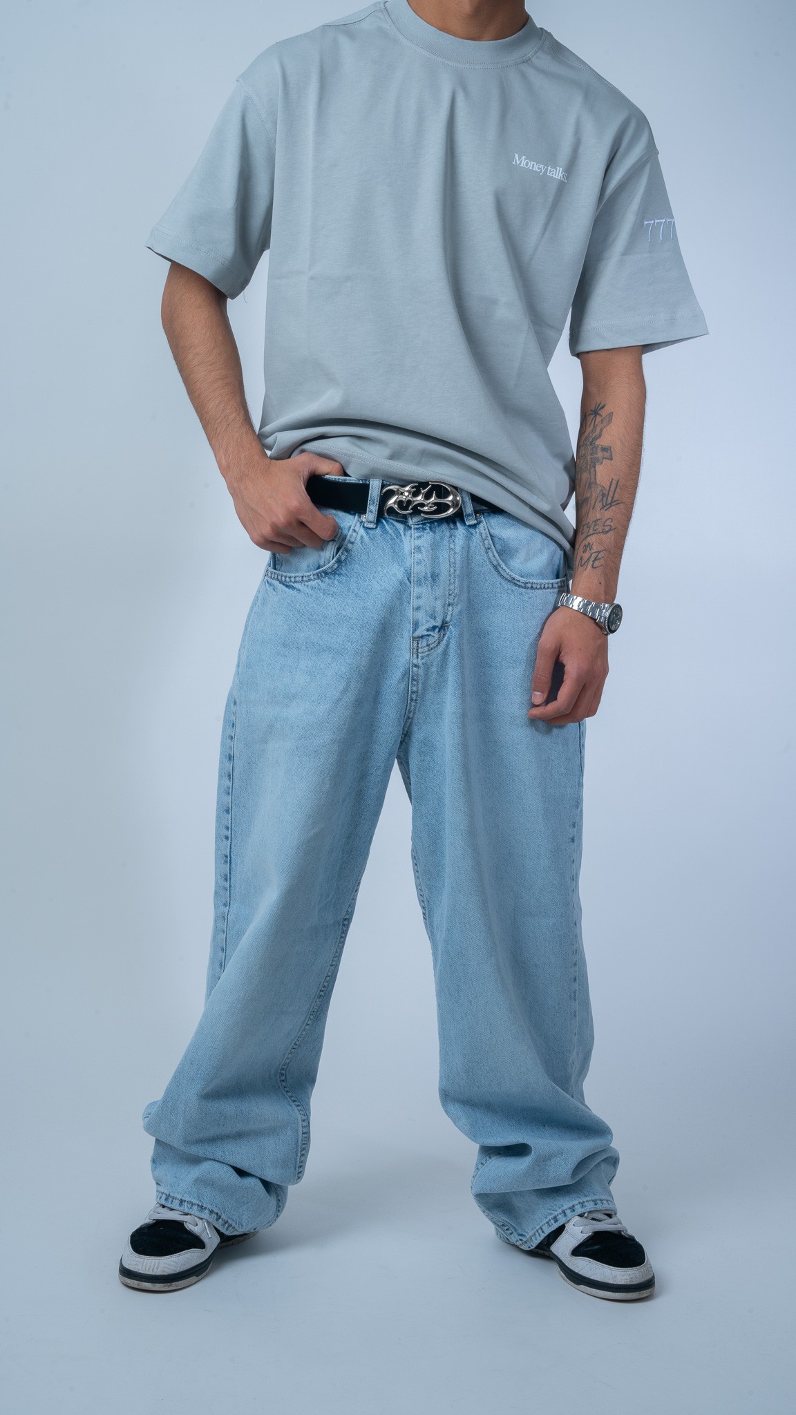 Basic Açık Mavi Baggy Jean 
