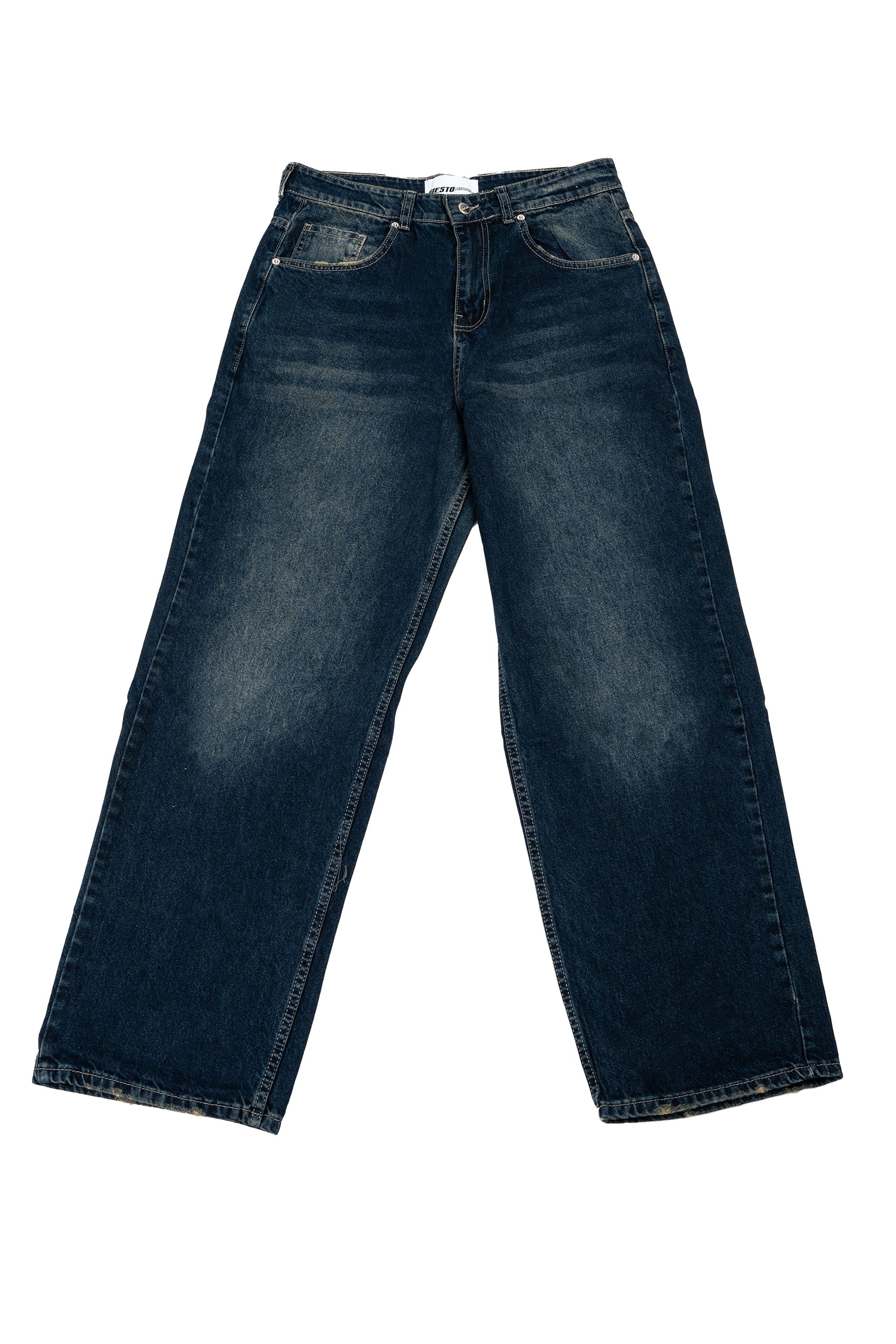 Basic Koyu Mavi Baggy Jean 