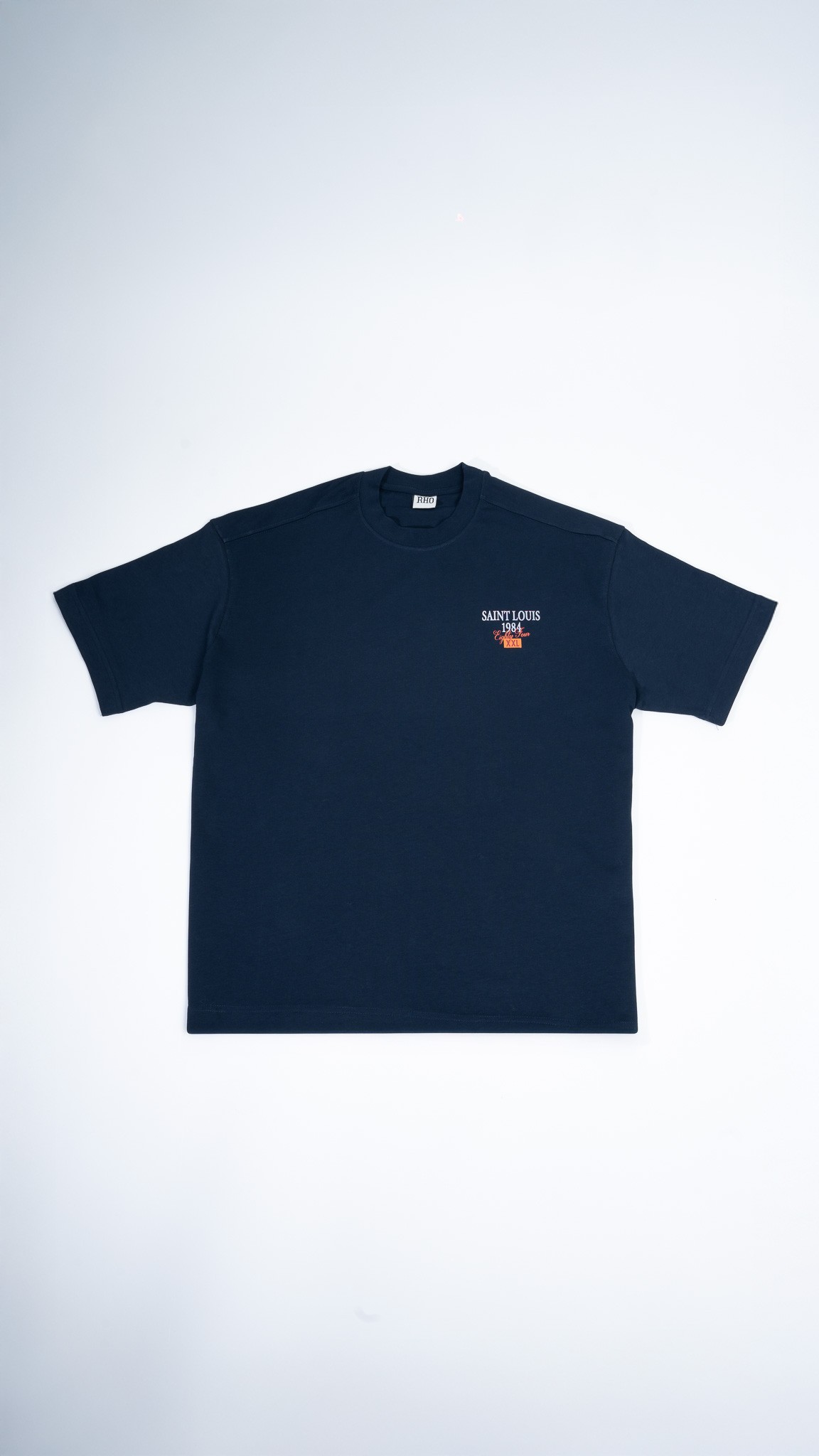 SAINT LOUIS Baskılı Lacivert Oversize T-Shirt