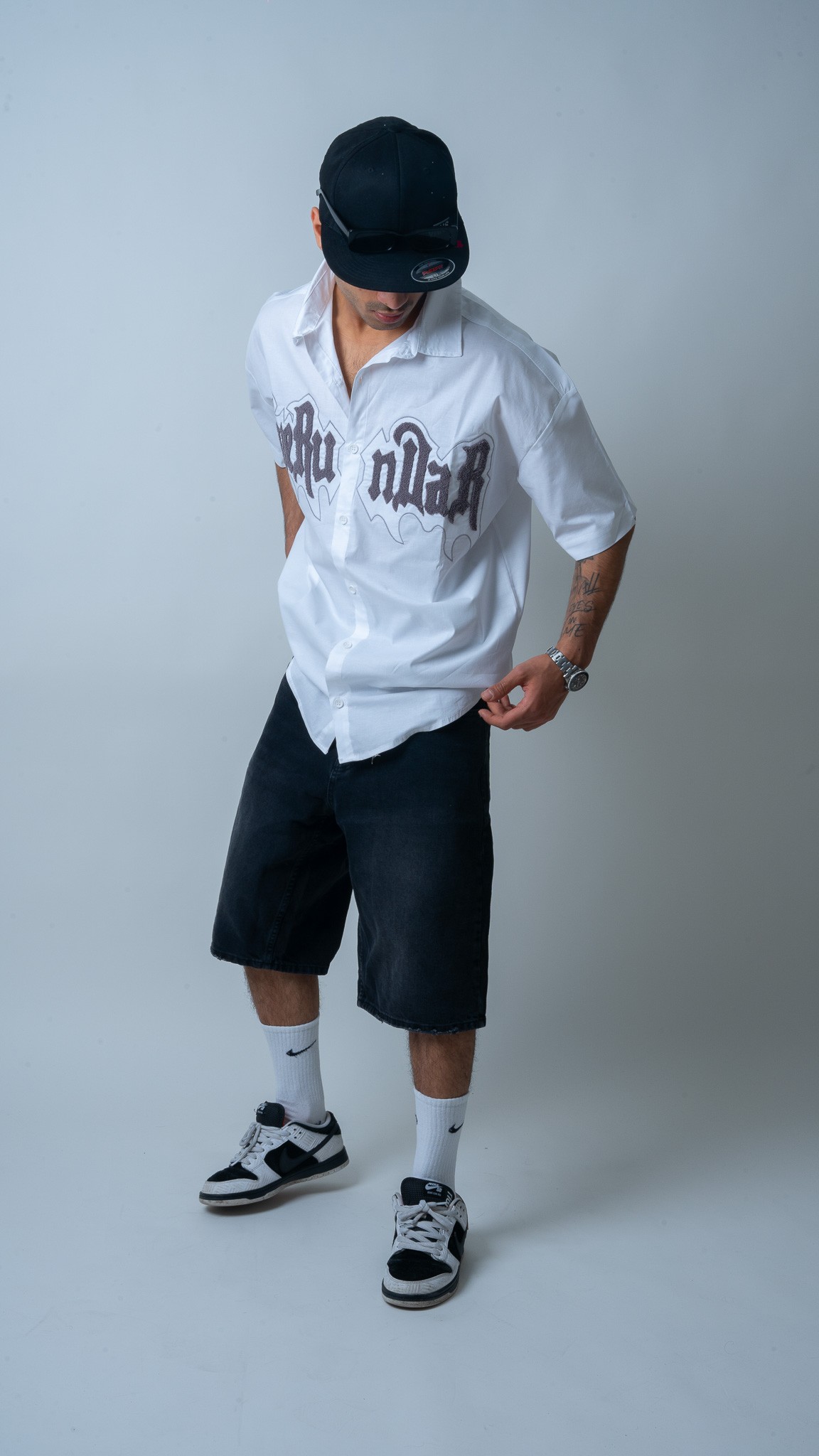 Siyah Baggy Skate Şort