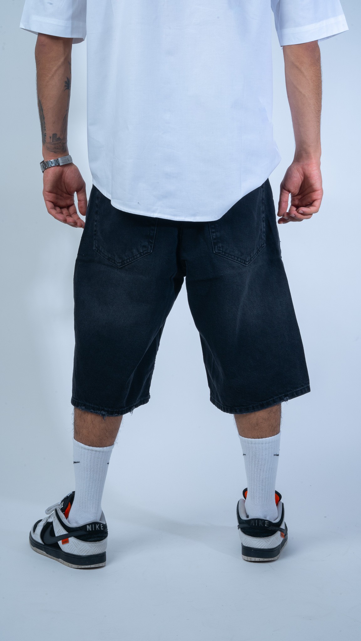 Siyah Baggy Skate Şort