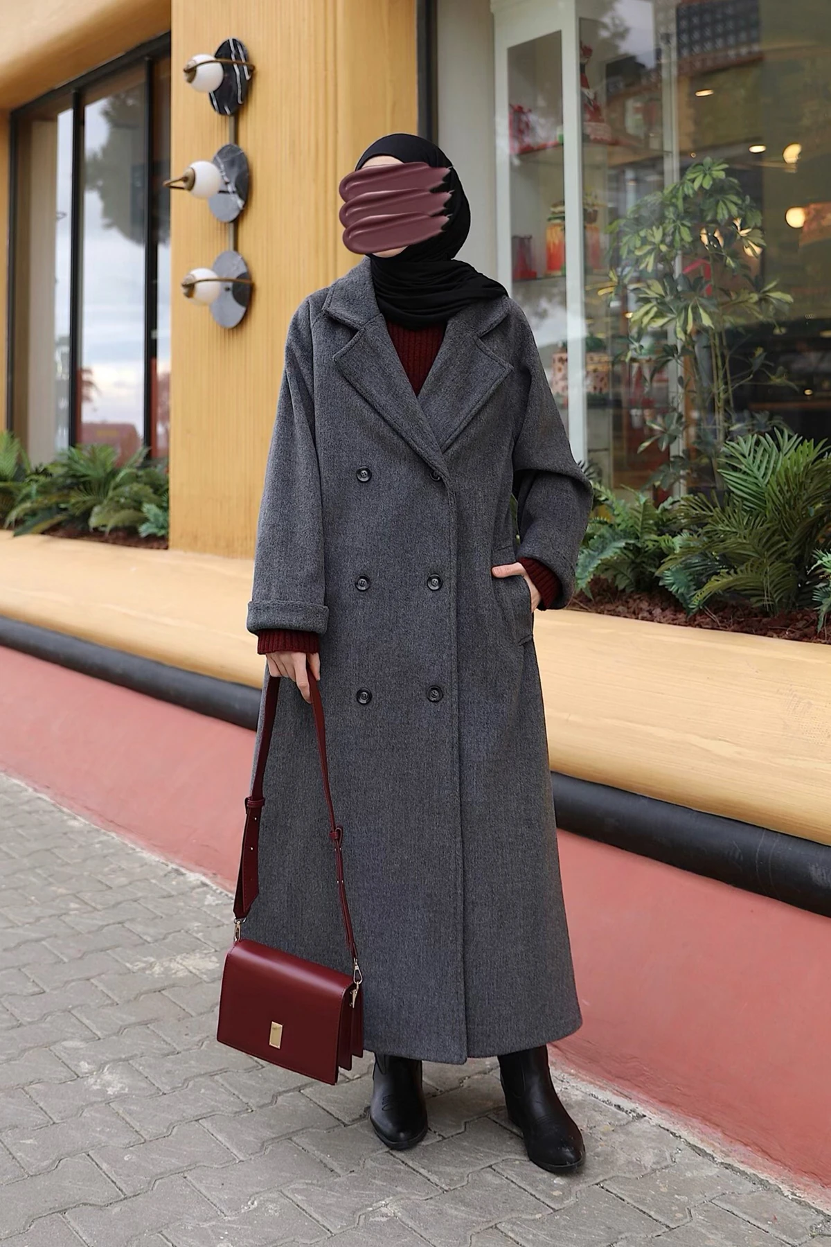 Premium Kruvaze Kaban - Gri