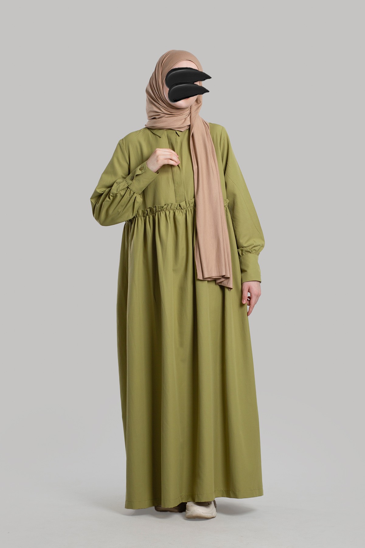 Poplin Tesettür Elbise