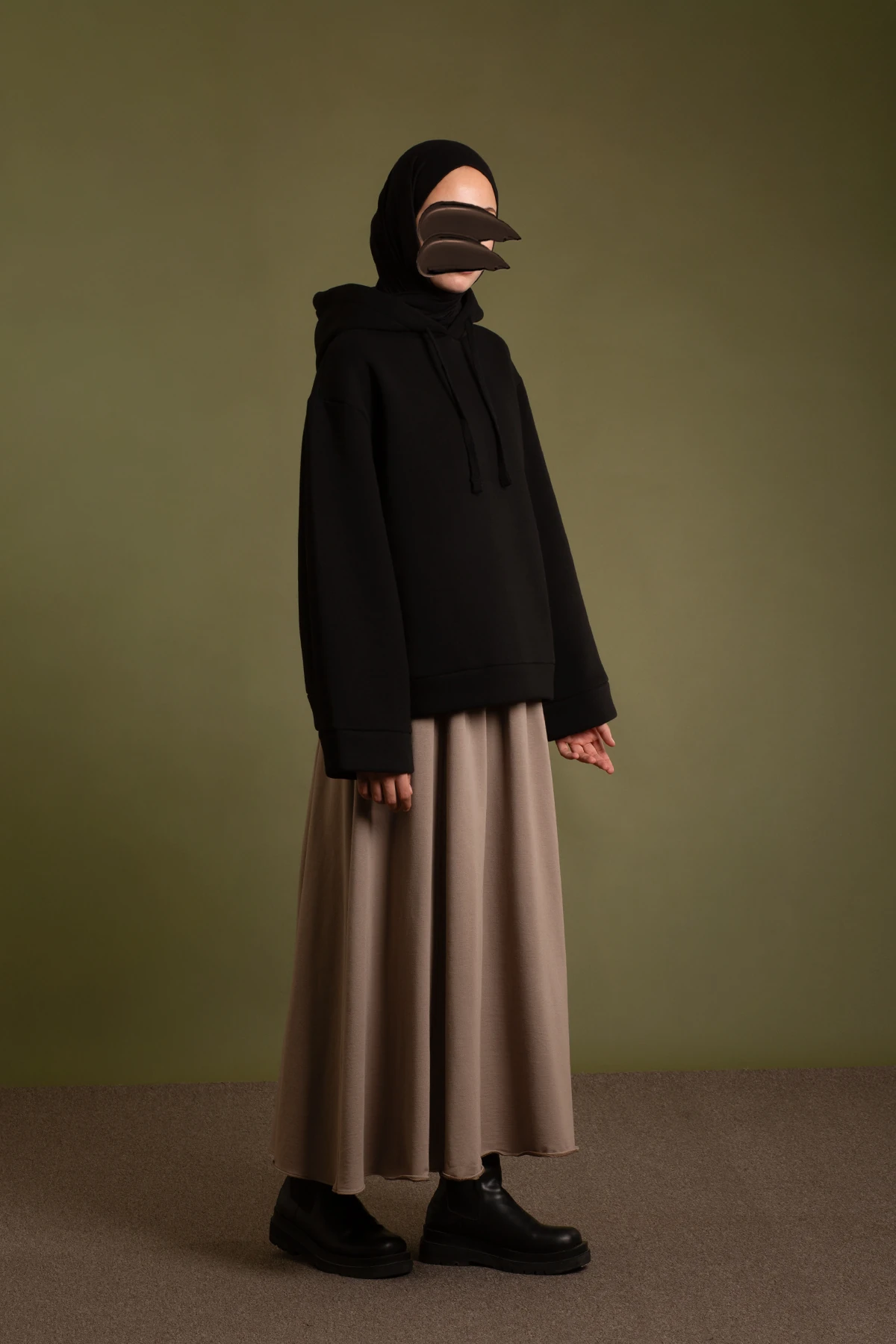 Basic Kapüşonlu Sweatshirt