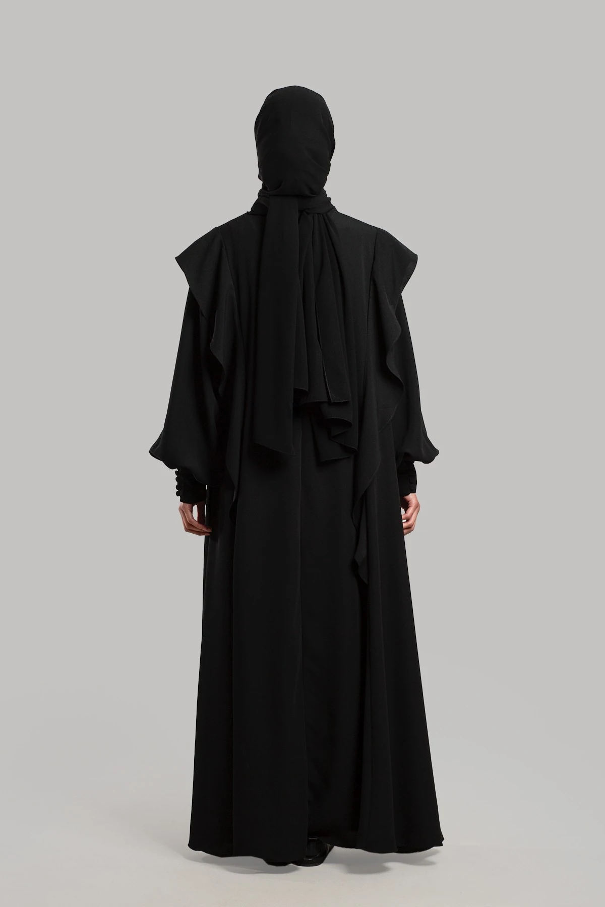 Volanlı Elbise Ferace